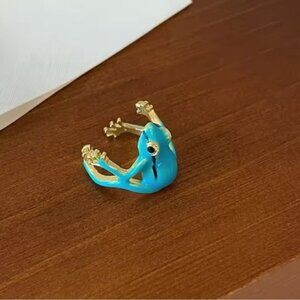 Blue Frog Gold Ring